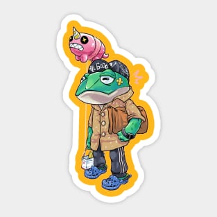 fashion frog Sticker